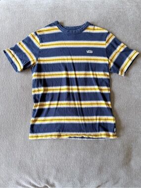 Vans striped tshirt- size medium youth
